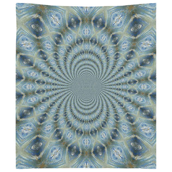 Blue & Gold Fractal Tapestry