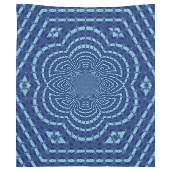Light Blue Line Tapestry