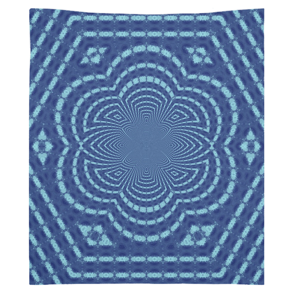 Light Blue Line Tapestry