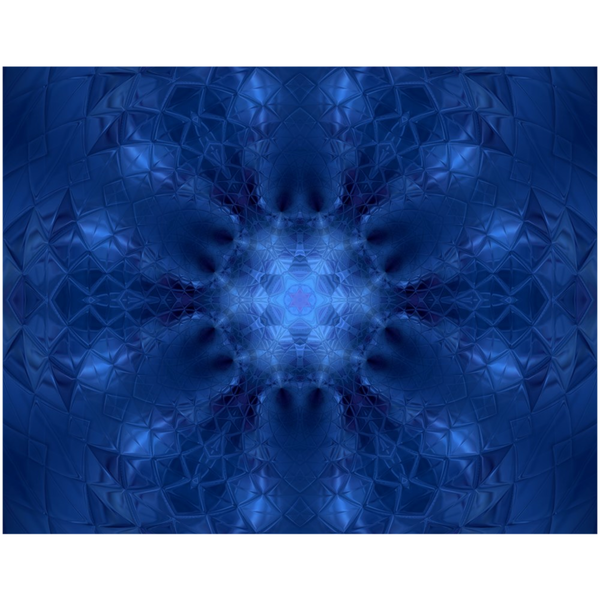 Diamond Blue Kaleidoscope Canvas Posters