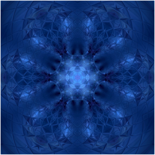 Diamond Blue Kaleidoscope Canvas Posters
