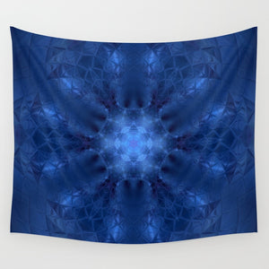 Diamond Blue Kaleidoscope Tapestry
