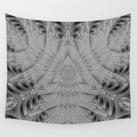 Grey Scale Triangle Tapestry