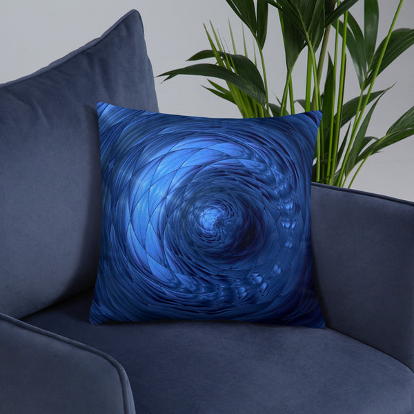 Blue Portal Throw Pillow